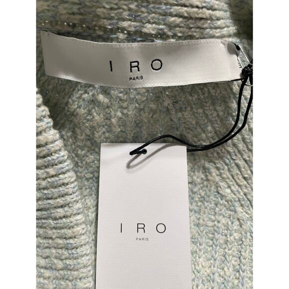 NWT - IRO Paris Dorrin Blue-Green Cotton Sweater - Picture 4 of 7